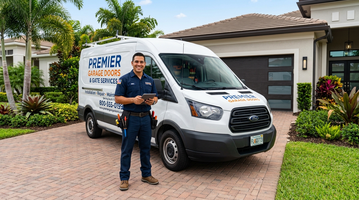 Hollywood Garage Door Installation Vehicle and Technician
